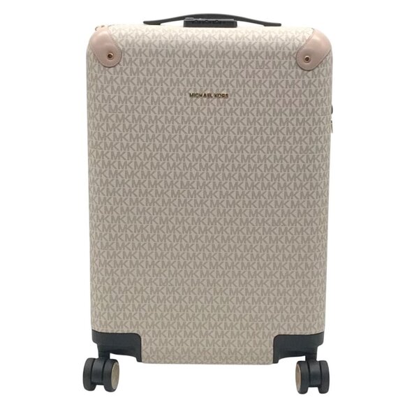 Michael Kors Vanilla And Soft Pink Monogram Logo Suitcase - Picture 1 of 11